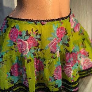 Betsey Johnson Swim - Betsey Johnson rose green pink cabaret pinup skirt Betsey Johnson Swim - Betsey Johnson rose green pink cabaret pinup skirt